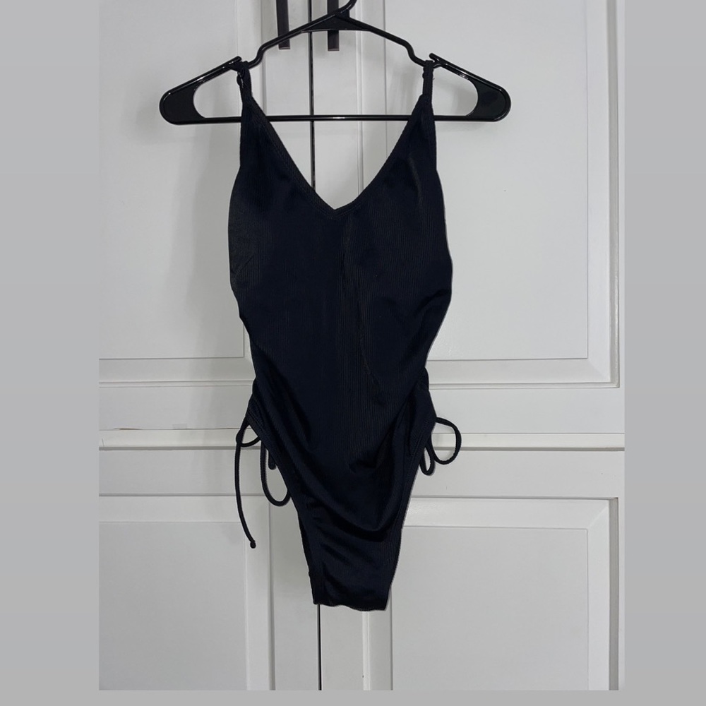 Black one piece swimsuit